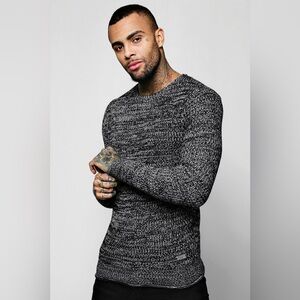 BoohooMAN Gray Knit Sweater - Men’s Size L